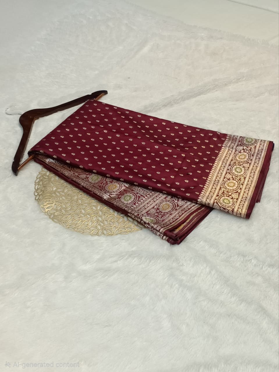 Banarasi Mashru Katan Silk in a Small Buti Design Saree