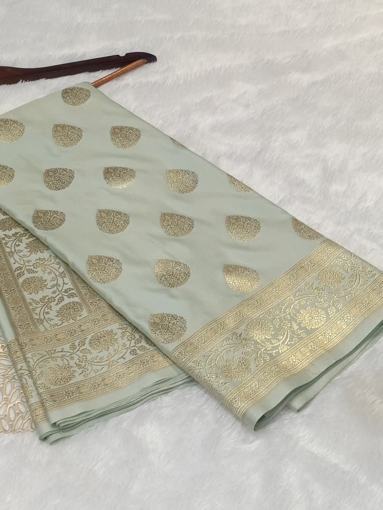 Banarasi Mashru Katan Silk in a Tanchhui weaving Saree