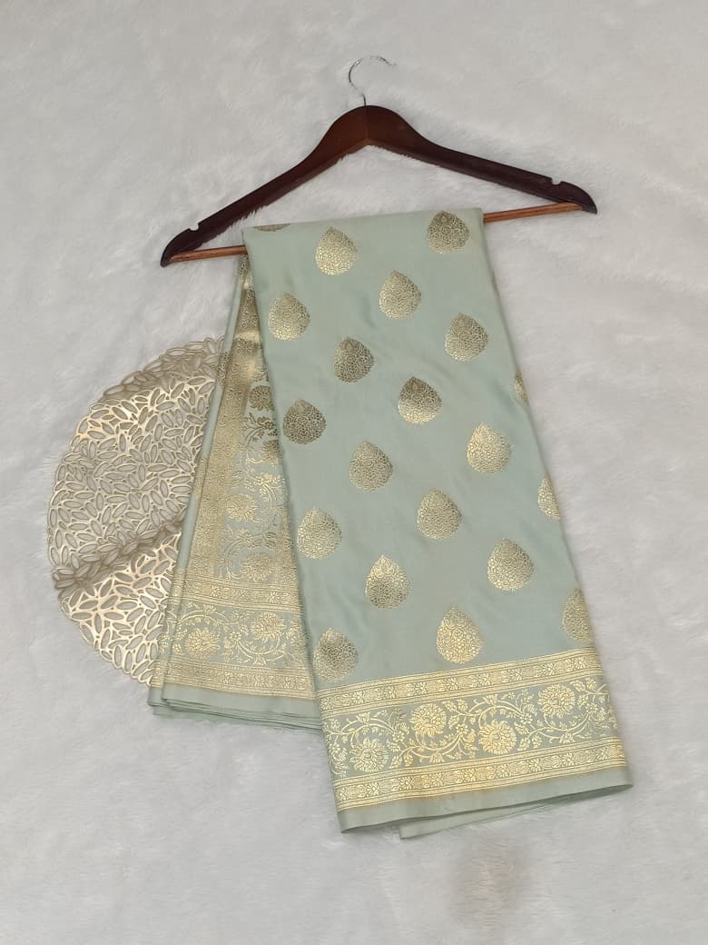 Banarasi Mashru Katan Silk in a Tanchhui weaving Saree