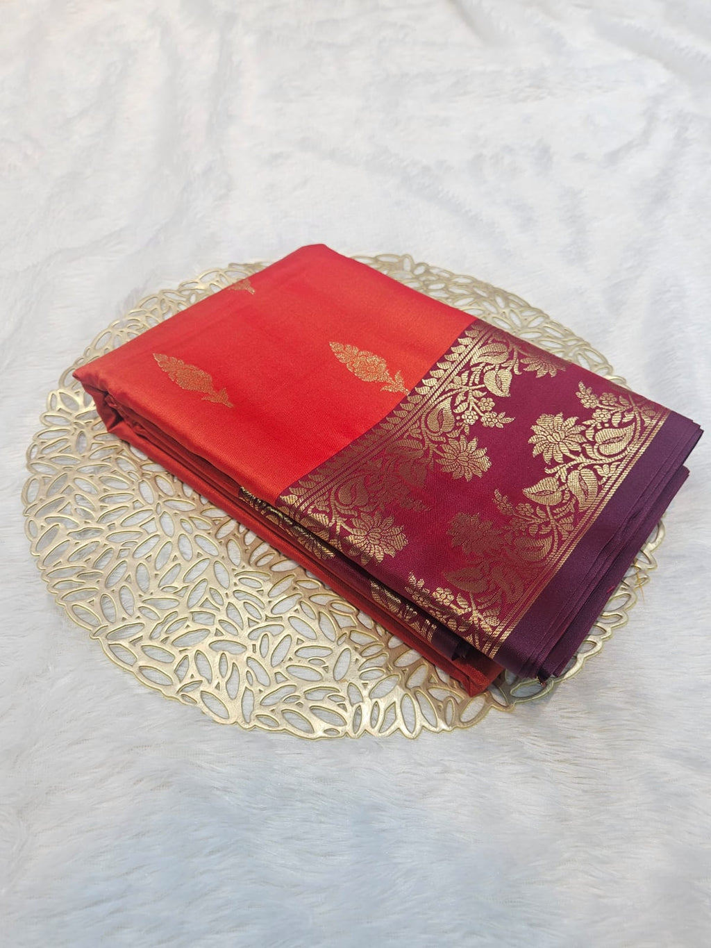Soft Katan Silk Buti Design Saree