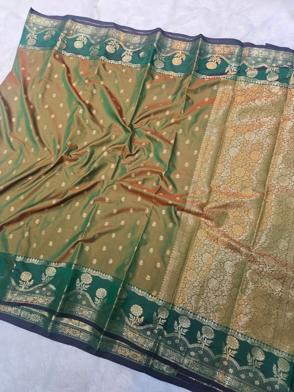 Soft Katan Silk Buti Design Saree
