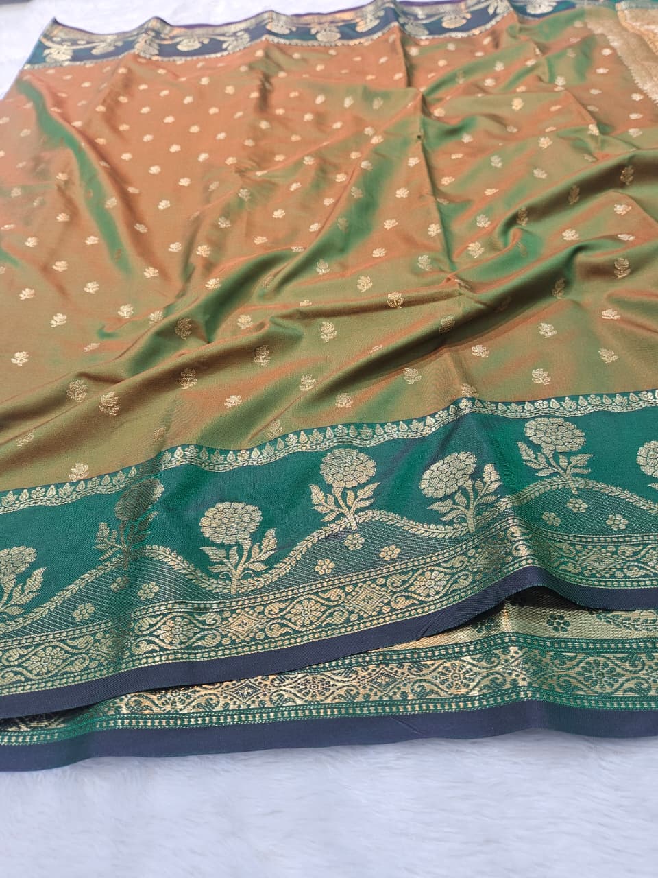 Soft Katan Silk Buti Design Saree