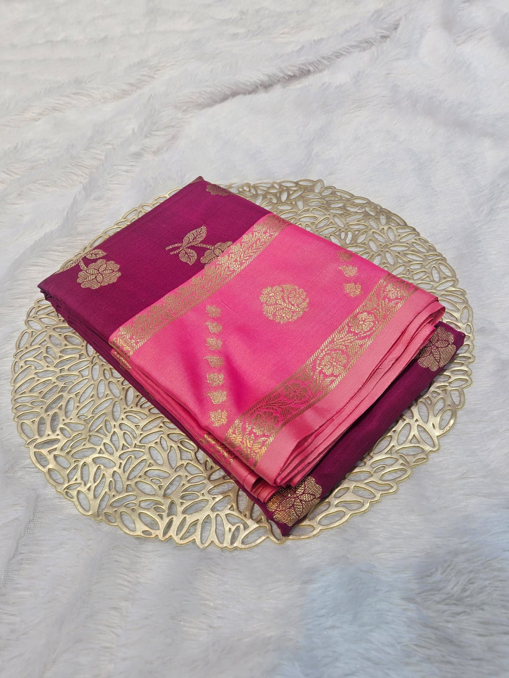 Soft Katan Silk Buti Design Saree