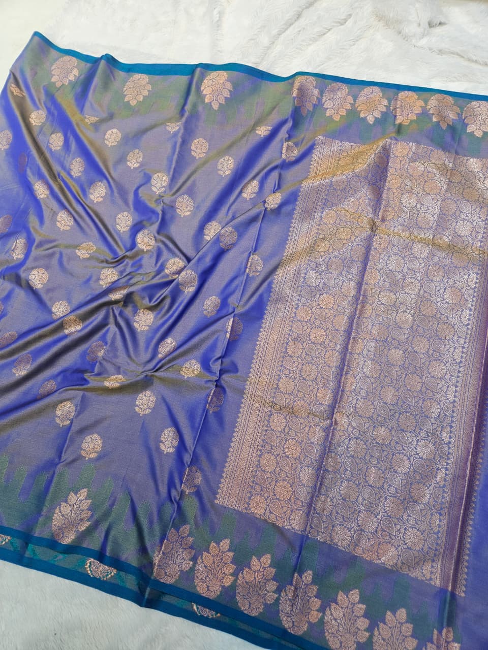 Soft Katan Silk Buti Design Saree