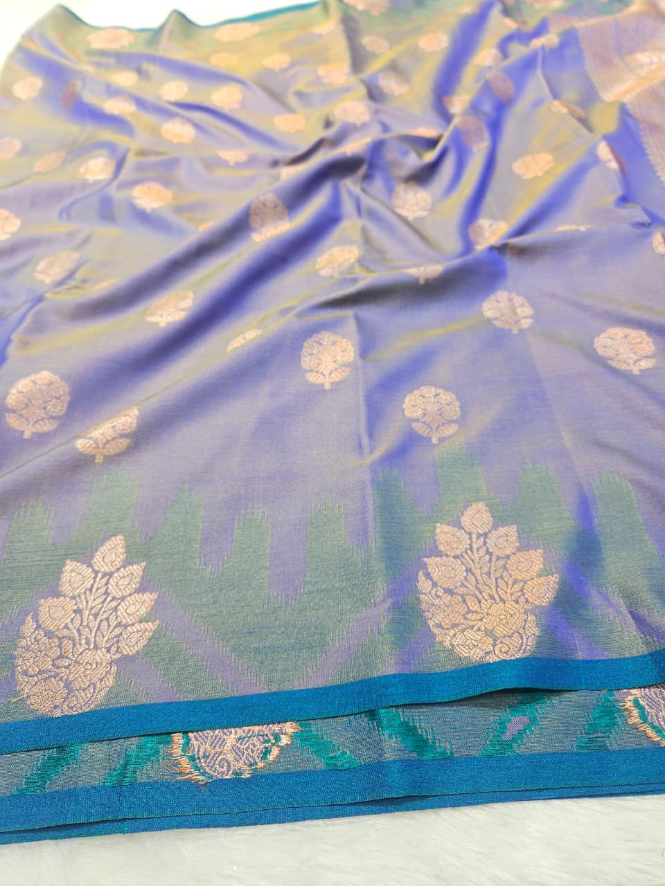 Soft Katan Silk Buti Design Saree