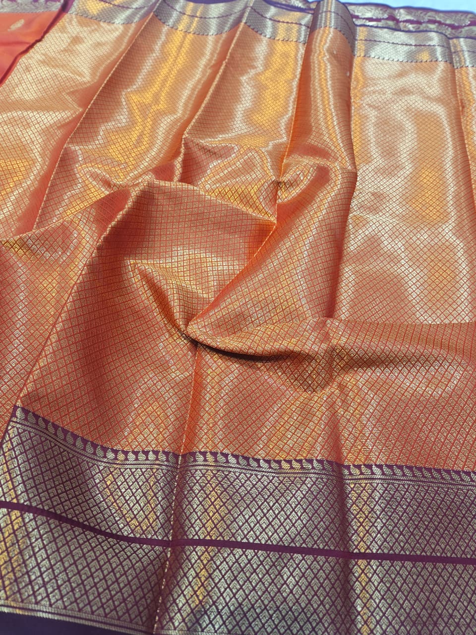 Soft Katan Silk Buti Design Saree