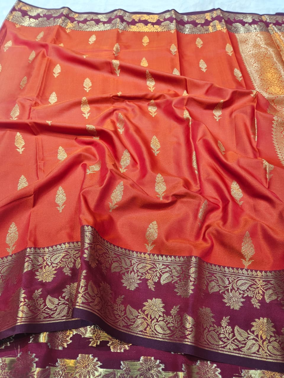 Soft Katan Silk Buti Design Saree