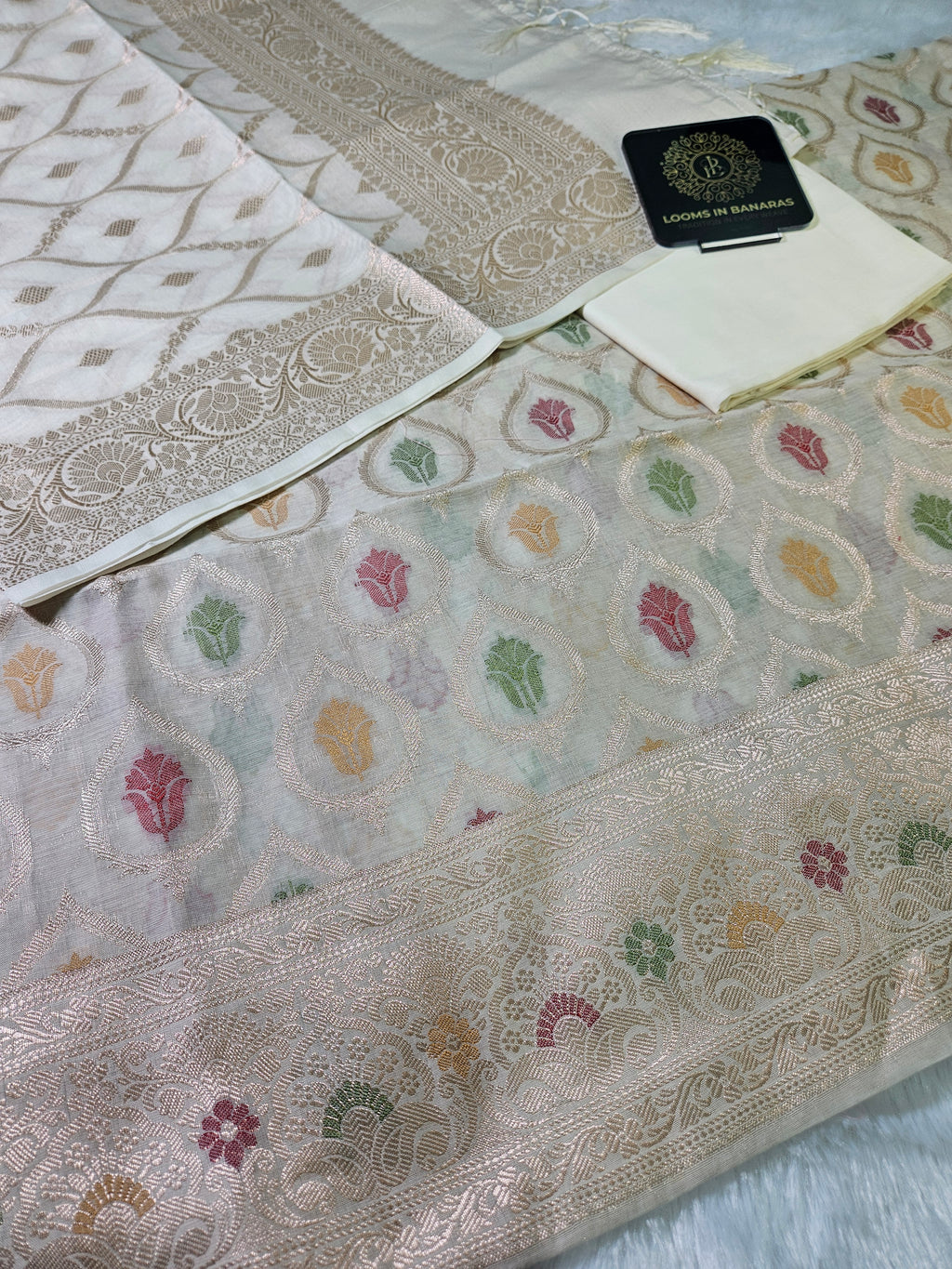 Banarasi Off White Premium Cotton Suit