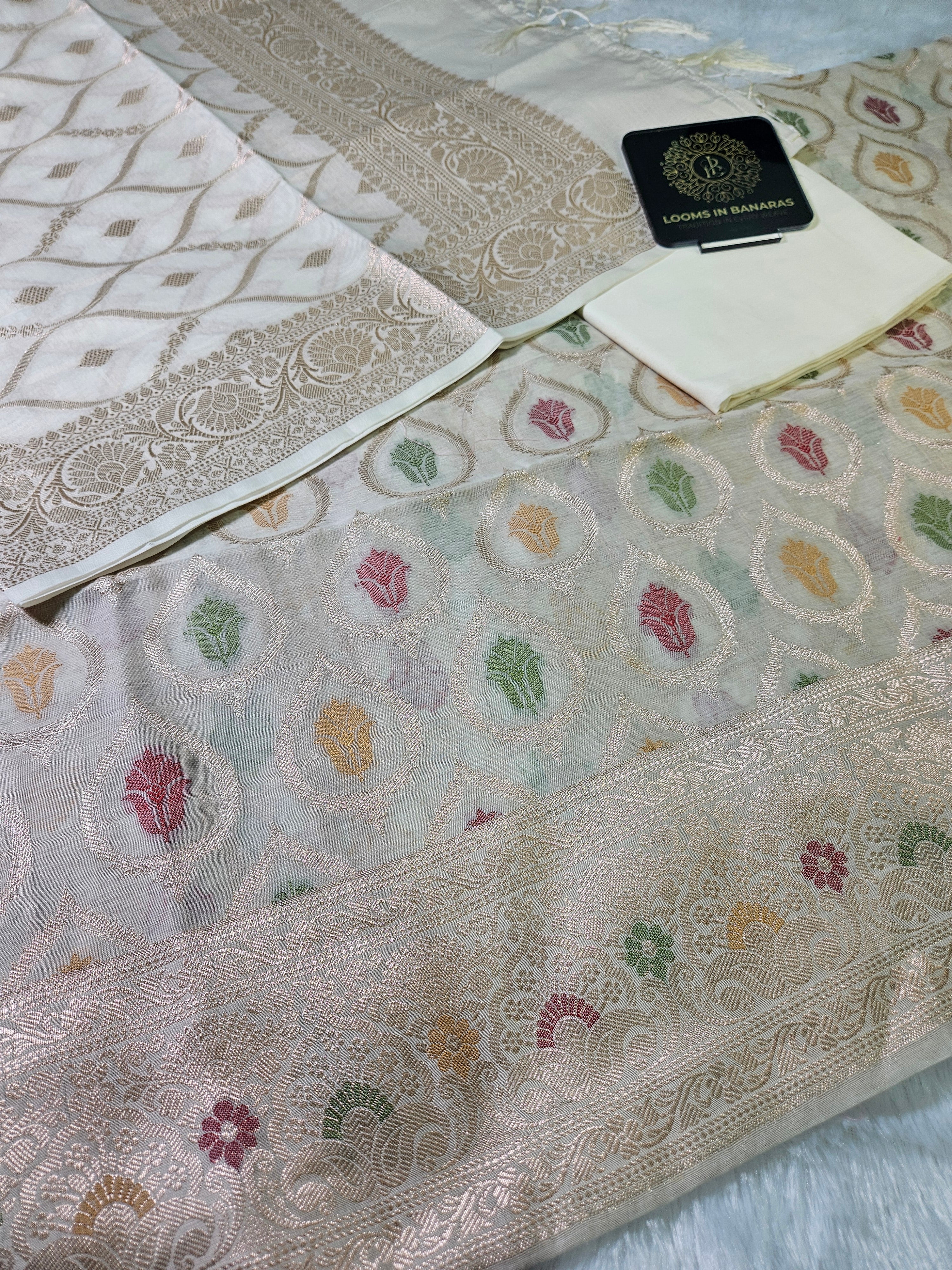 Banarasi Off White Premium Cotton Suit