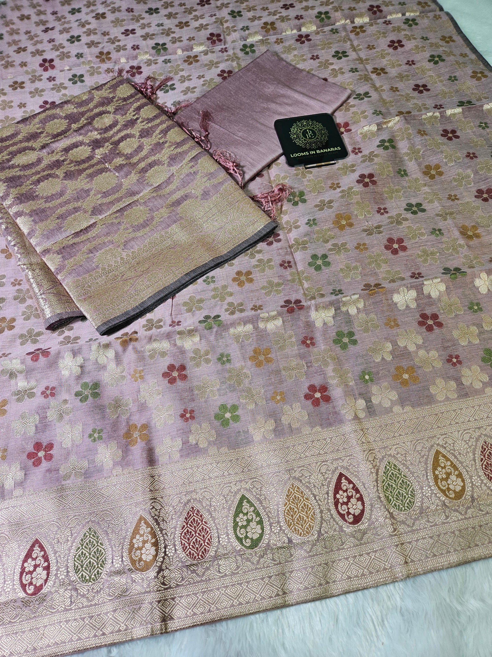 Dusty Pink Premium Banarasi Cotton Suit