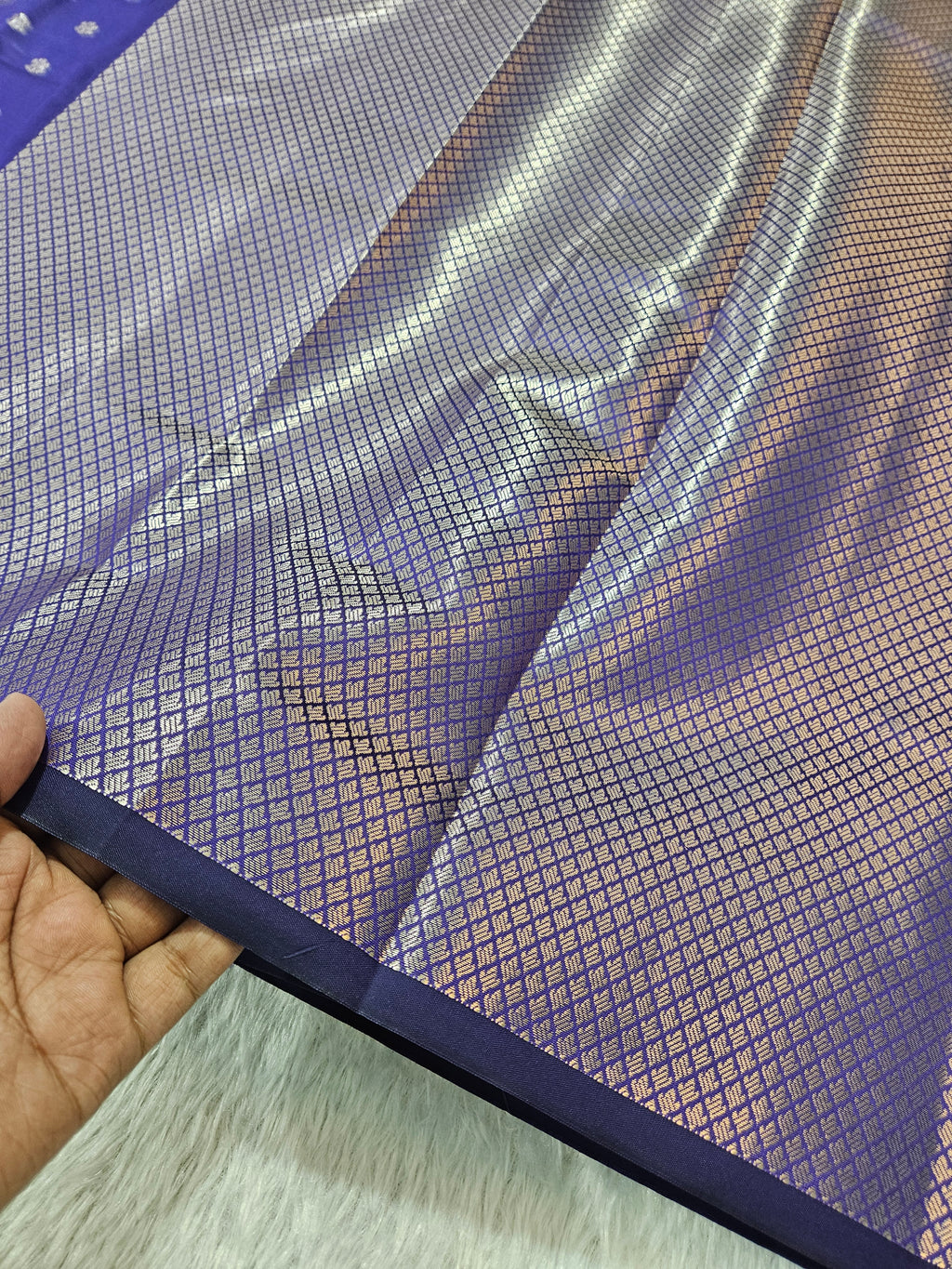 Banarasi Silk Voilet Buti Zari Border Saree