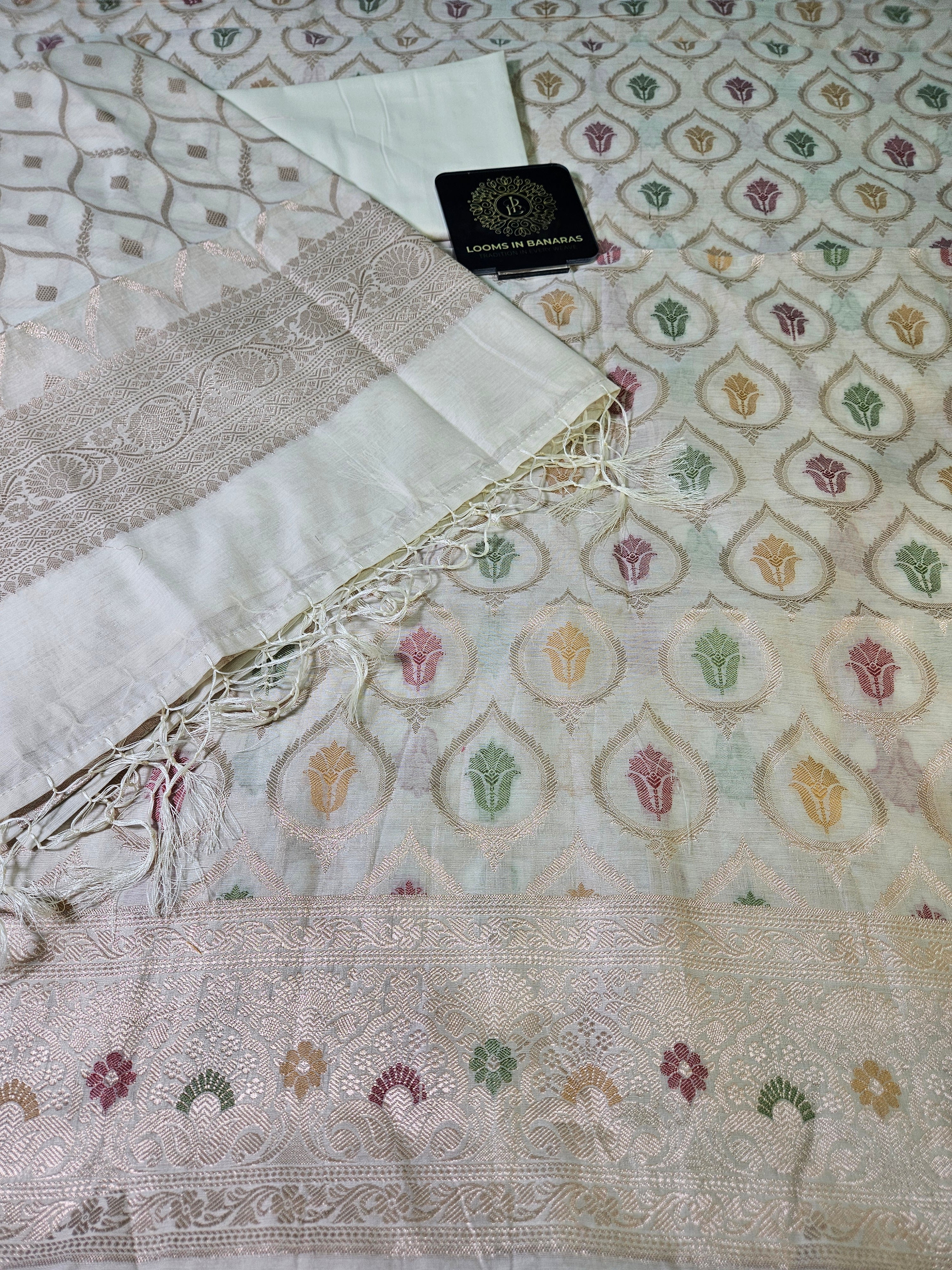 Banarasi Off White Premium Cotton Suit