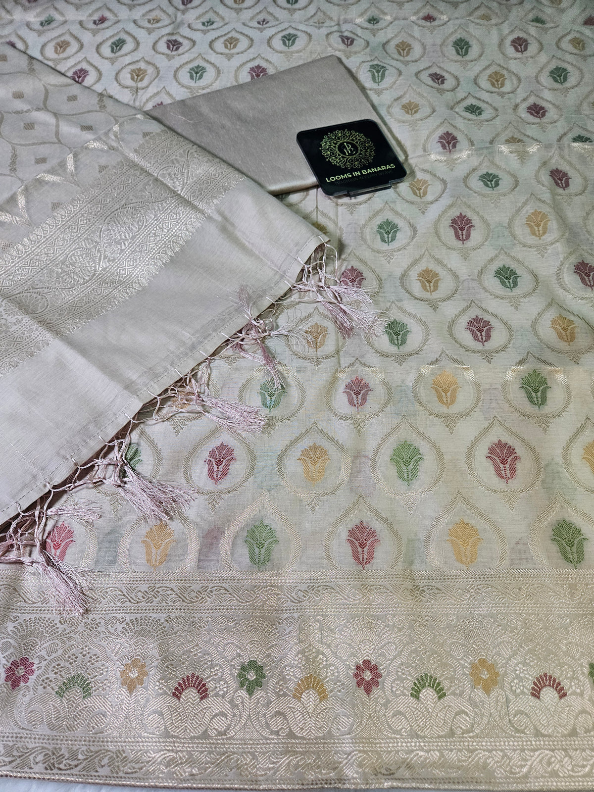 Banarasi Beige Premium Cotton Suit