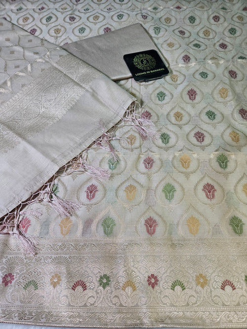 Banarasi Beige Premium Cotton Suit