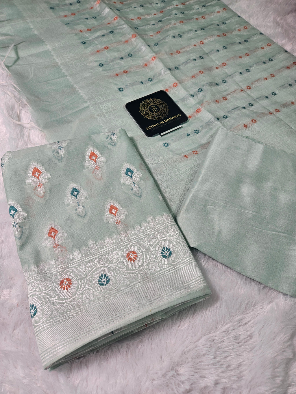 Banarasi Sea Green Premium Mina Cotton Suit