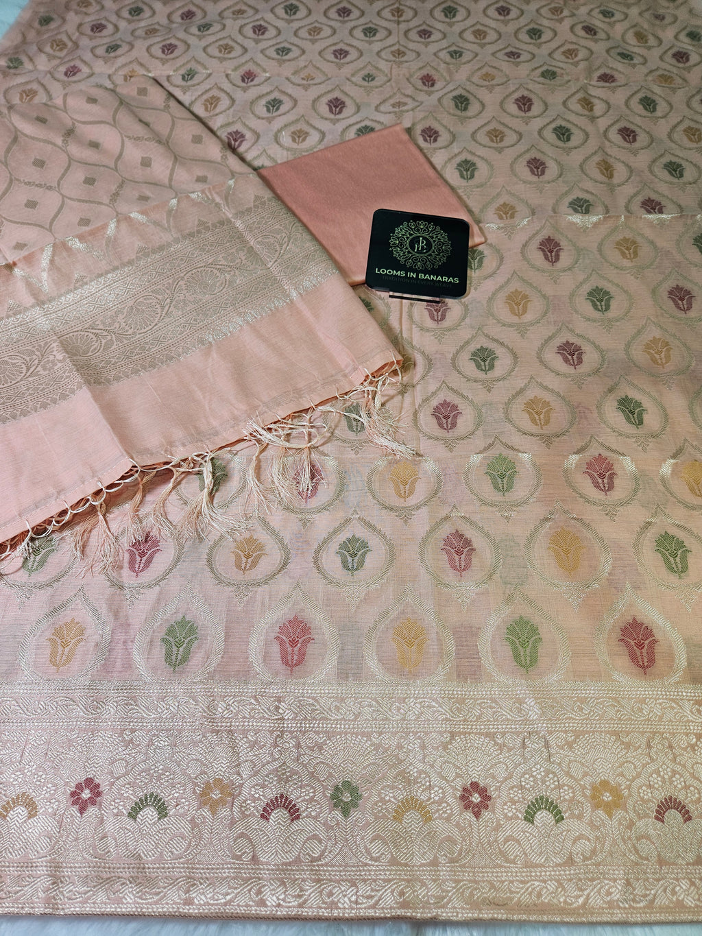 Banarasi Peach Premium Cotton Suit